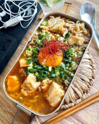 メスティンマニア　レシピ　麻婆ラーメン