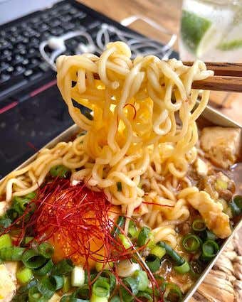 メスティンマニア　レシピ　麻婆ラーメン