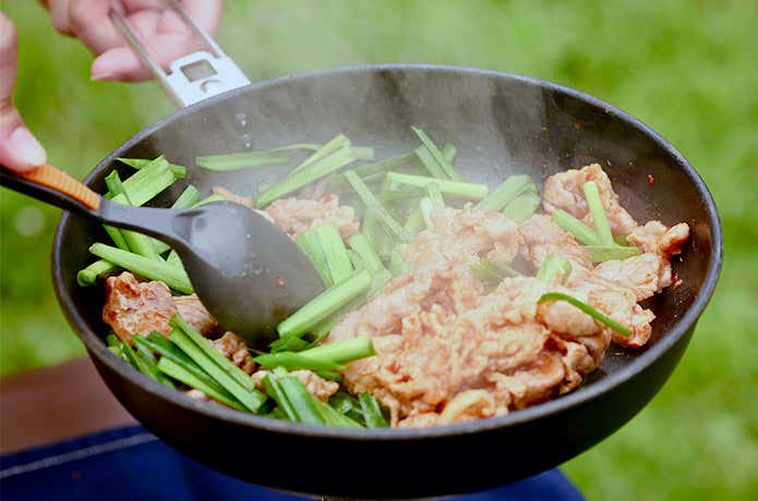 豚ニラ玉そうめん・工程