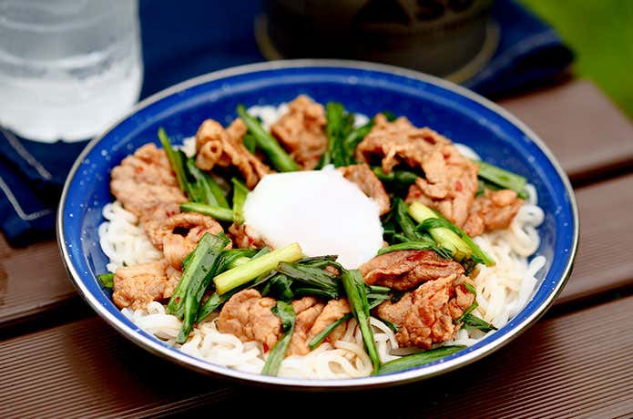 豚ニラ玉そうめん➀