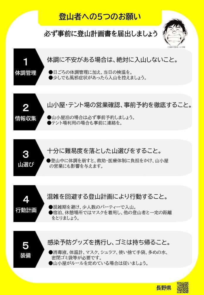 【登山者】５つのお願い_