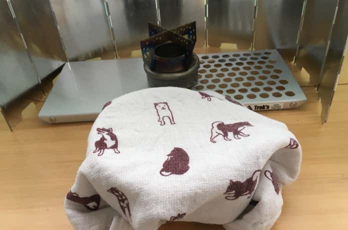 シェラカップ炊飯　アルスト　蒸らし
