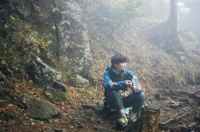 登山　休憩中