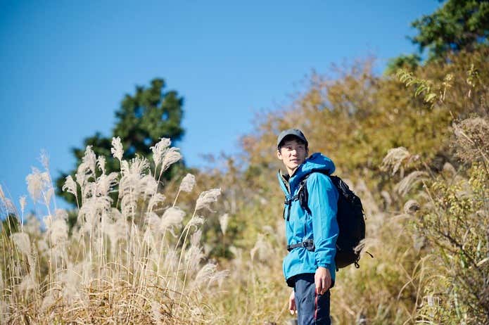 ススキがある山道