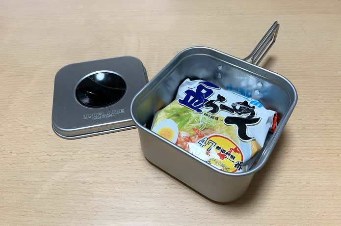 山クッカー　袋麺がぴったり