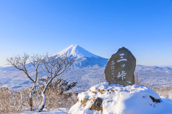 三ツ峠山から望む富士山