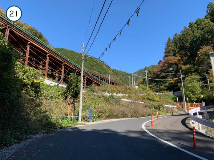 中央自動車道の工事現場