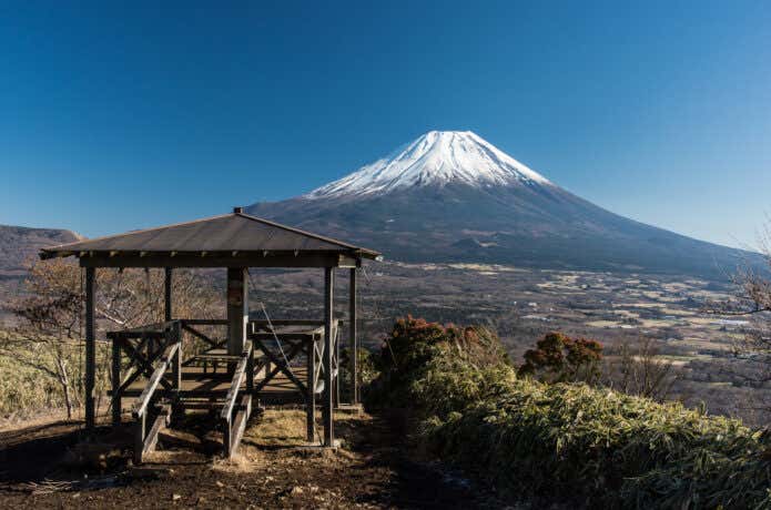 石仏展望台と富士山