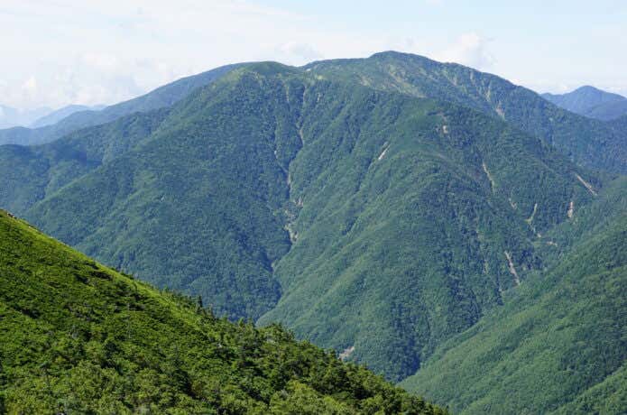 仁田岳からの光岳