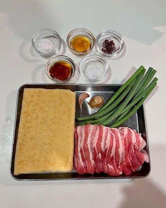 豚肉と厚揚げのナンプラー炒め　メスティン　レシピ