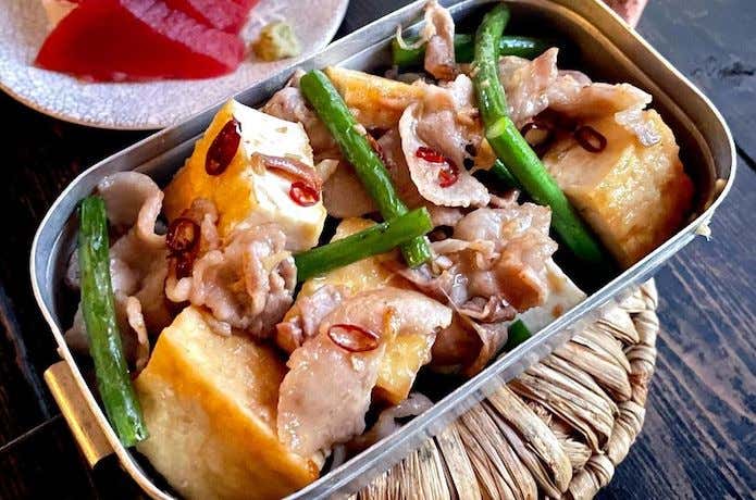 豚肉と厚揚げのナンプラー炒め　メスティン　レシピ