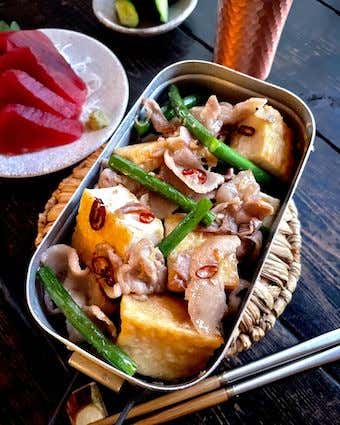 豚肉と厚揚げのナンプラー炒め　メスティン　レシピ