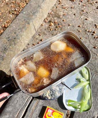メスティン　レシピ　カレーそば