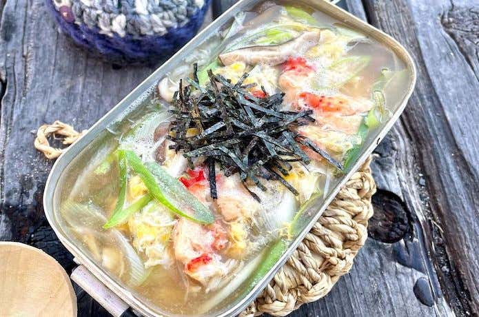 メスティンマニア　メスティン　レシピ　カニ雑炊