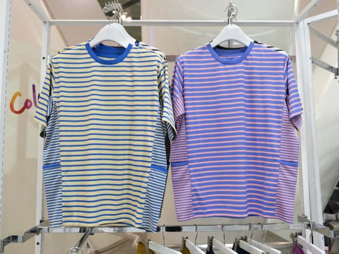 ワークマン　ドライリラックスボーダーTシャツ
