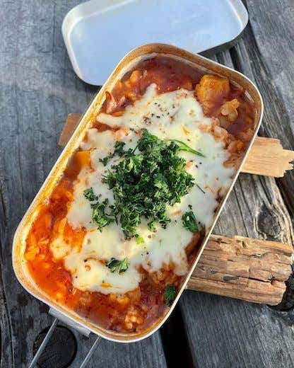 焼かないミートソースドリア メスティンマニア　レシピ