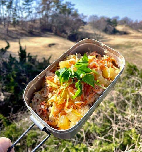 メスティンマニア　レシピ　桜海老とフキの炊き込みご飯