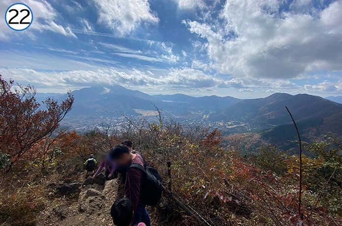 金時神社登山口合流~金時山 背面の景色