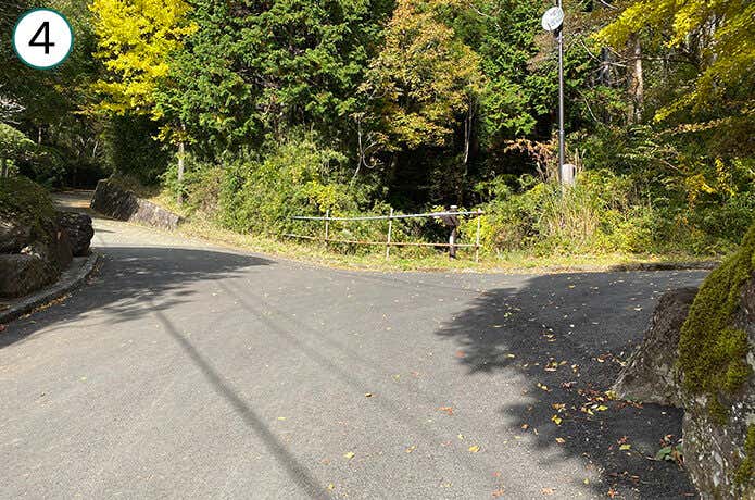 金時登山口バス停～金時登山口　分岐
