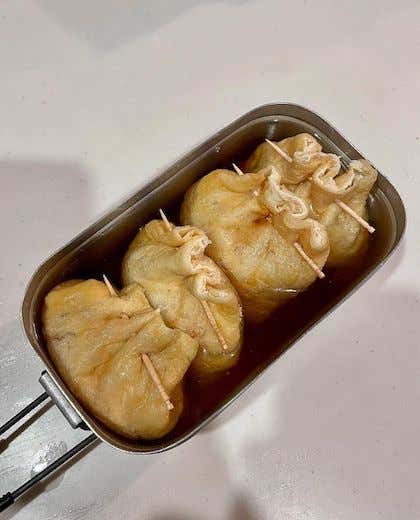 メスティンマニア　レシピ　豚肉入り卵巾着