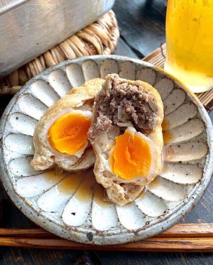 メスティンマニア　レシピ　豚肉入り卵巾着