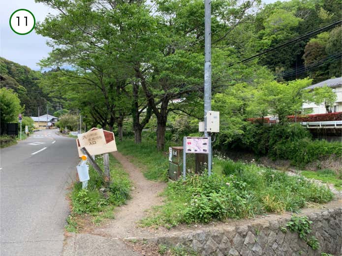 ふたたび歩道が始まる
