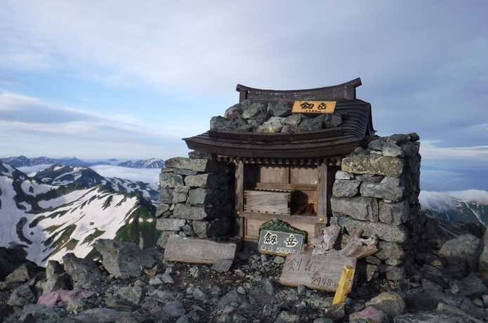 剱岳の山頂