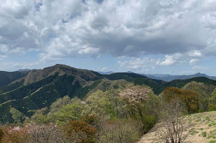 山頂からの奥多摩方面の眺望