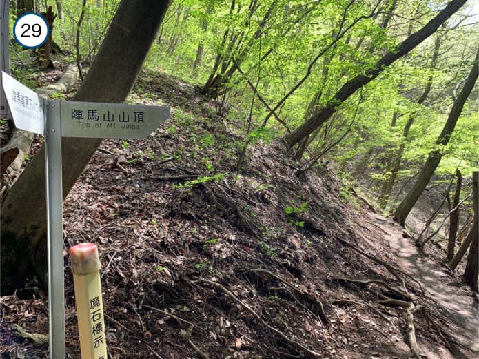 陣馬山への道標