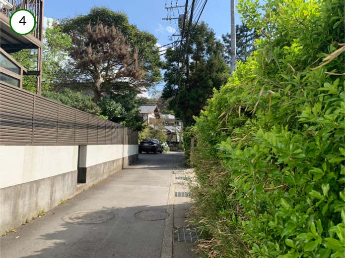 妙法寺への住宅街