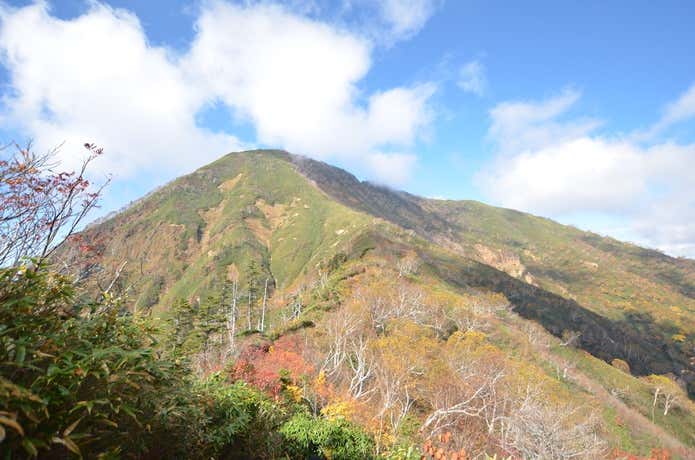 高妻山の登山道から山頂方面１
