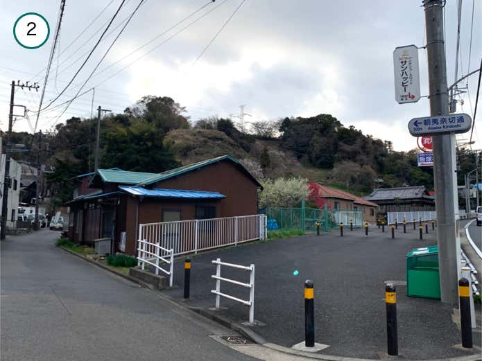 ←朝比奈切通の看板