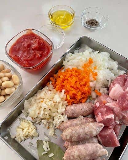 メスティンマニア　レシピ　大豆のカスレ