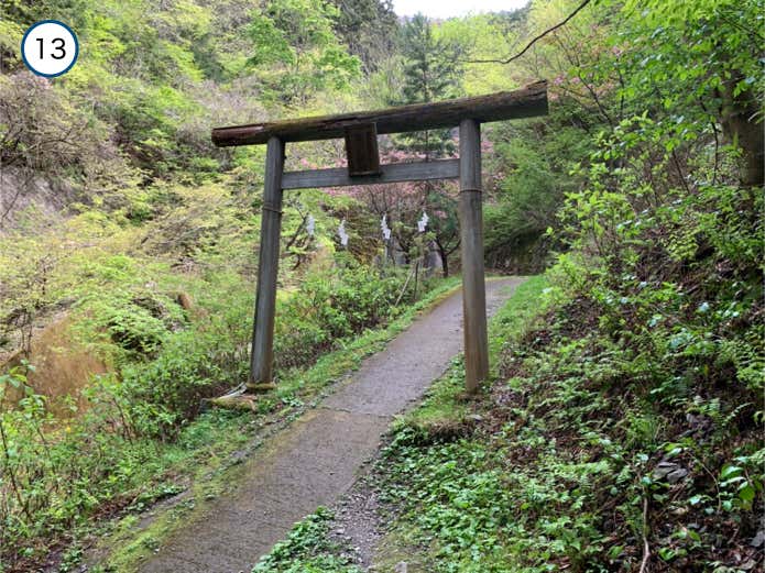 軍茶利神社裏手の鳥居