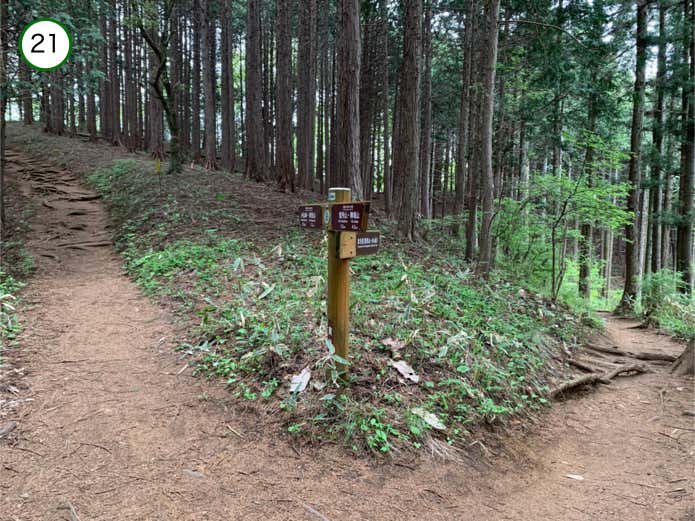 ・673ピークの巻道分岐