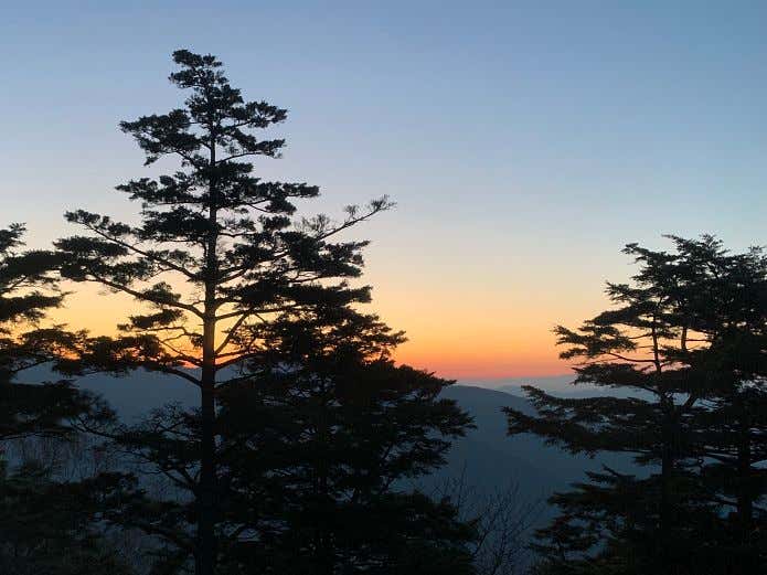 雲取山荘からの夕焼け