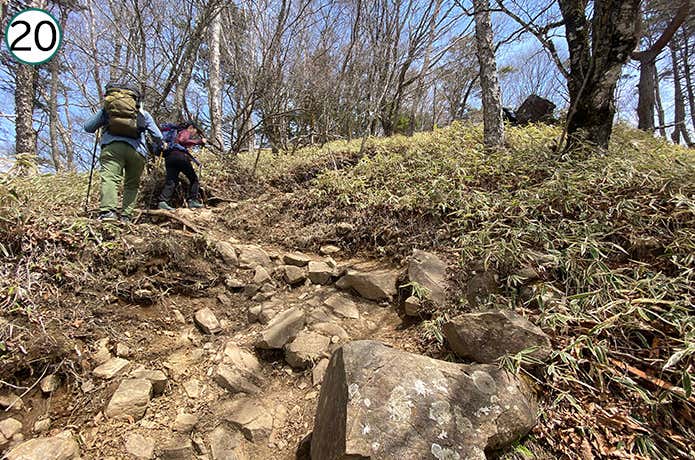 ⑳石がころがる登山道