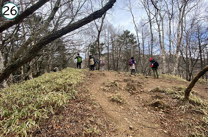 ㉖平坦な登山道