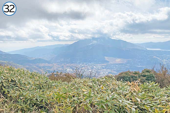 長尾山から金時山への登山道 展望ポイント
