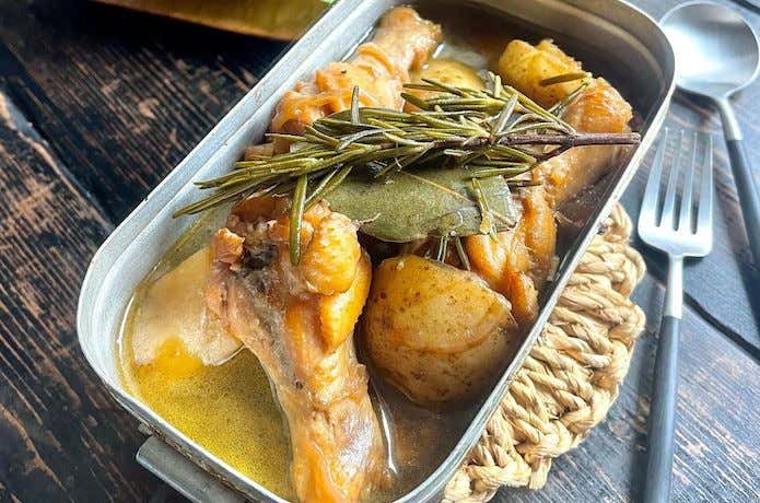 メスティンマニア　メスティン　レシピ　鶏肉の黒ビール煮込み