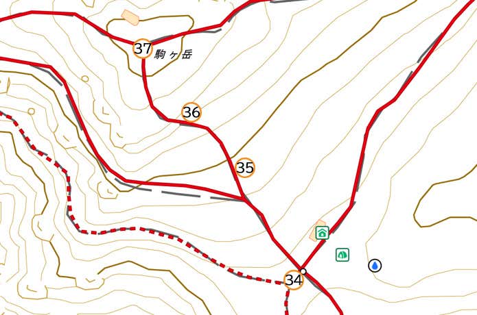 セクション④：頂上山荘～木曽駒ヶ岳 マップ