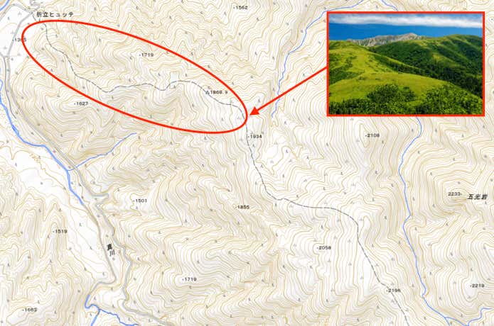 折立から太郎兵衛平へ向かう登山道