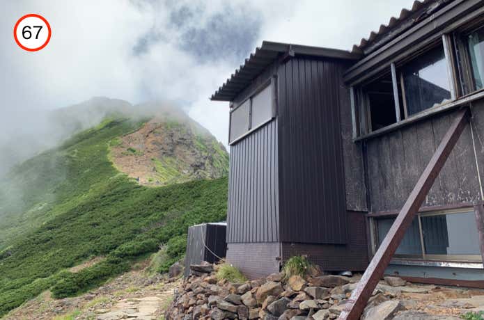 赤岳天望荘からの登り