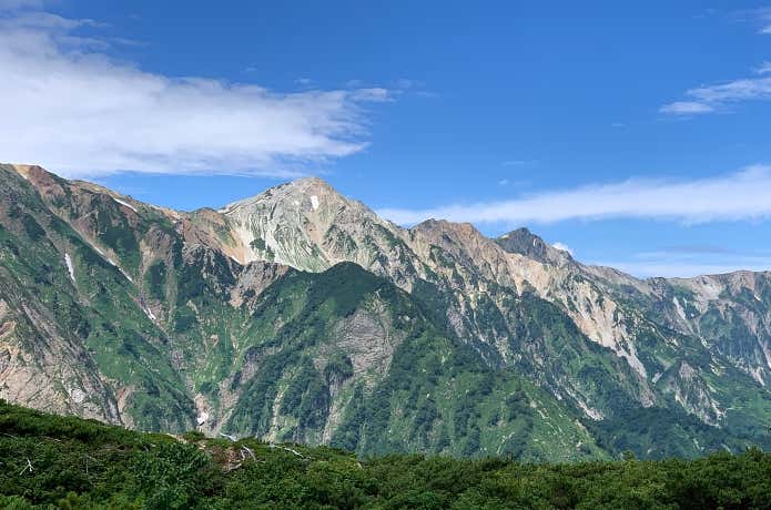 八方尾根から望む白馬三山