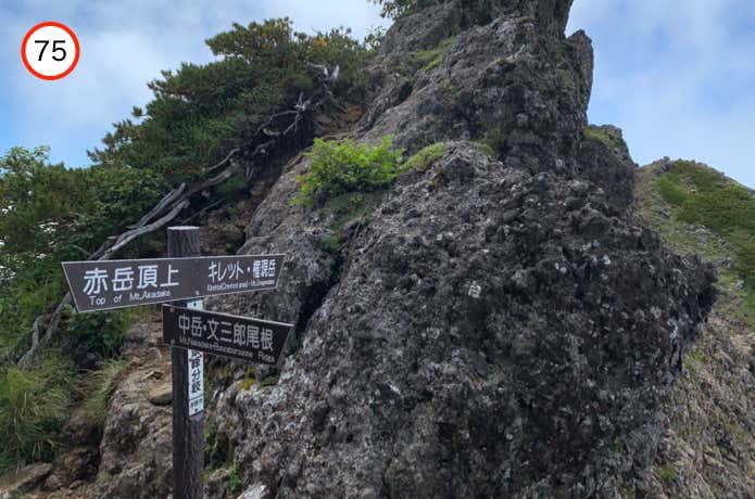 竜頭峰分岐