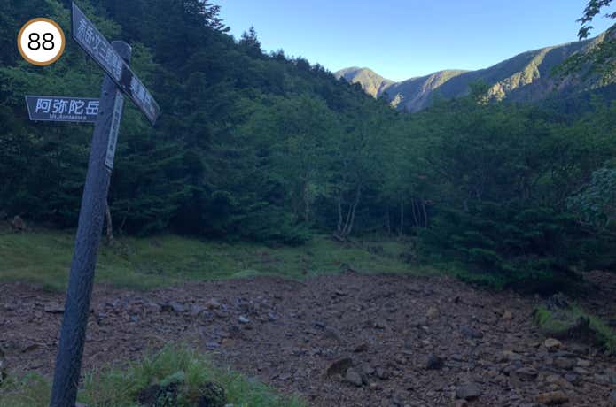 阿弥陀岳分岐