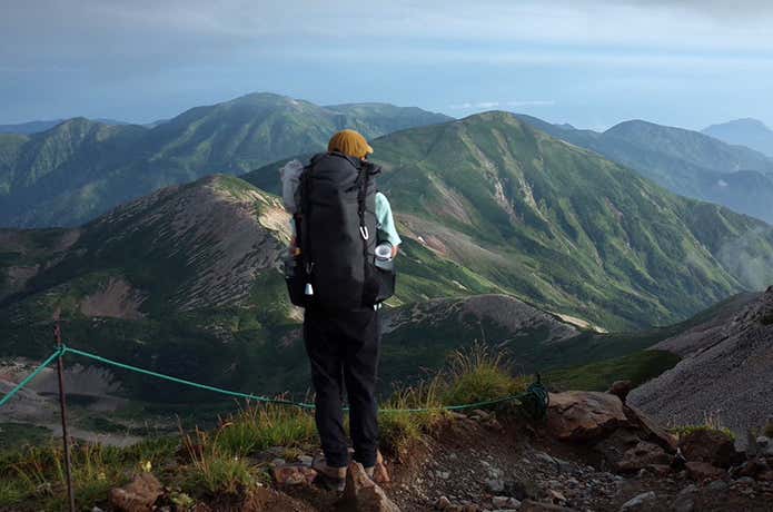 ULバックパックで身軽に登山