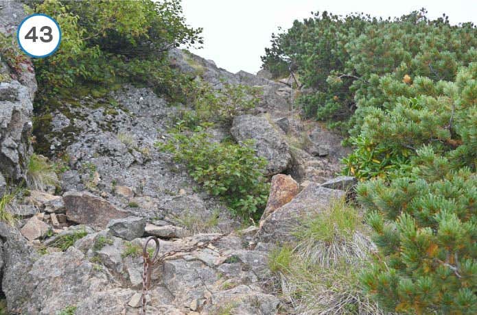 赤岳稜線　登山道