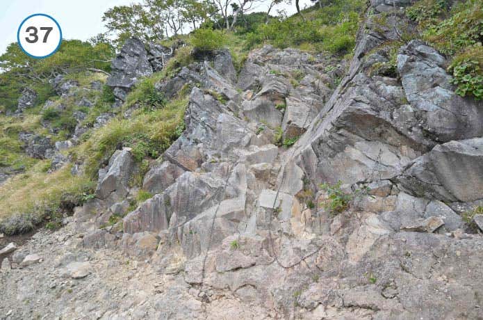 真教寺尾根　鎖場