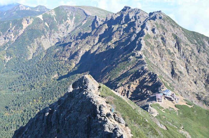 山頂から北を見る